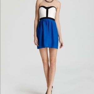 Parker Strapless Quilted Silk Mini Dress
